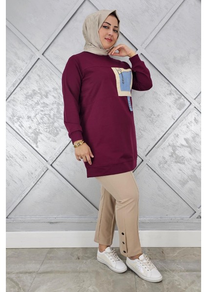 Kadın Kombinli Sallantı Aksesuar Detaylı Tesettür Tunik fiyatları