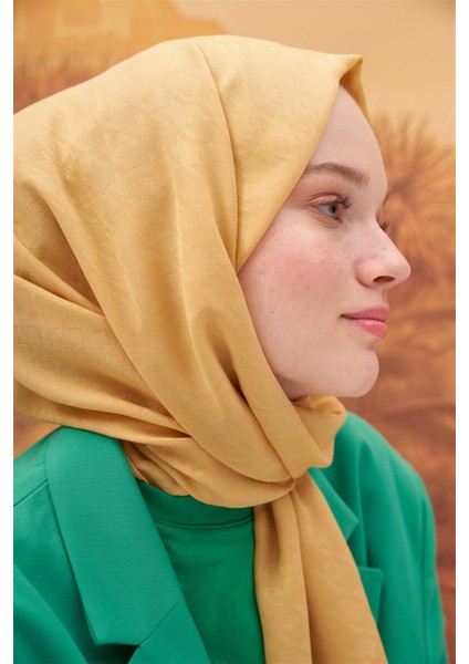 Kazayağı Modal Jakar Şal Hardal