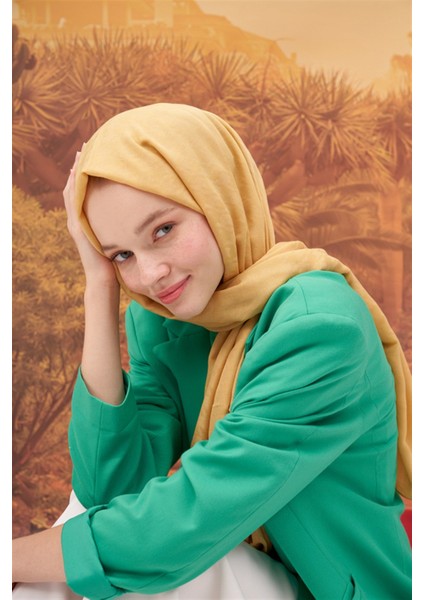 Kazayağı Modal Jakar Şal Hardal fiyatları