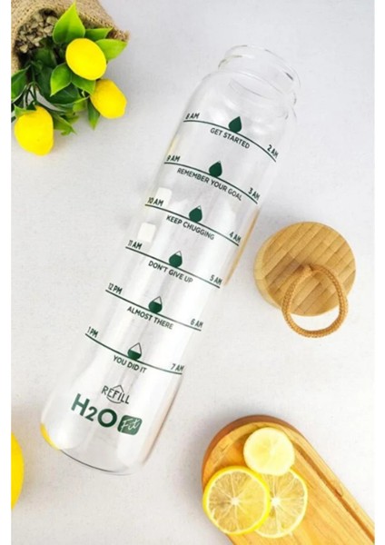 H2O Fit Bambu Kapaklı Cam Matara 1000 ml fiyatları