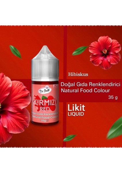 Likit Kırmızı Doğal Gıda Boyası 35 G – Bitkisel Kaynaklı, Pasta ve Tatlılar Için Katkısız Sıvı Renk Boyası fiyatları