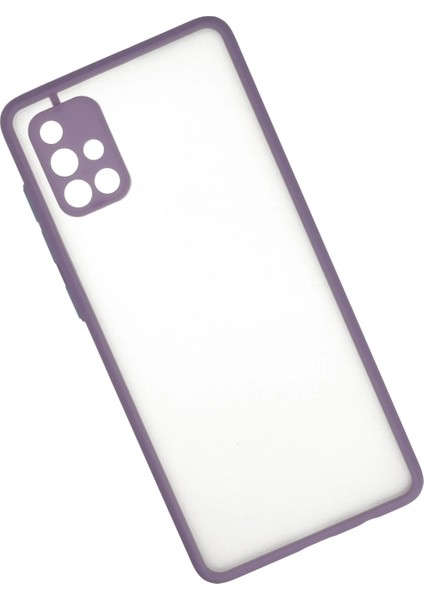 Samsung Galaxy A71 Kılıf Montreal Silikon Kapak - Mor indirimleri