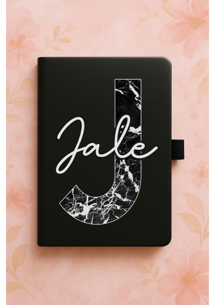 Kişiye Özel Isim Ad Yazılı Tarihsiz Mermer Termo Defter - J Harfi