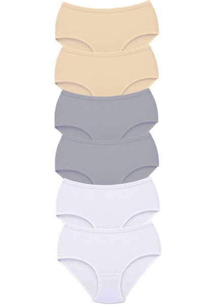 6 Adet Tutku Kadın Yüksek Bel Bato Kalın Lastik Külot S20