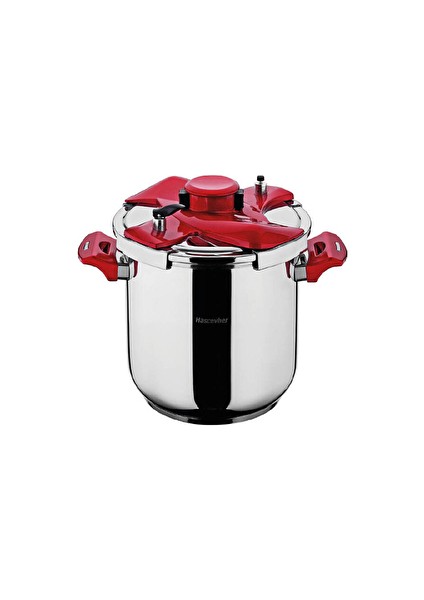 4 Adet Hascevher Galaxy Düdüklü Tencere 5lt Kırmızı