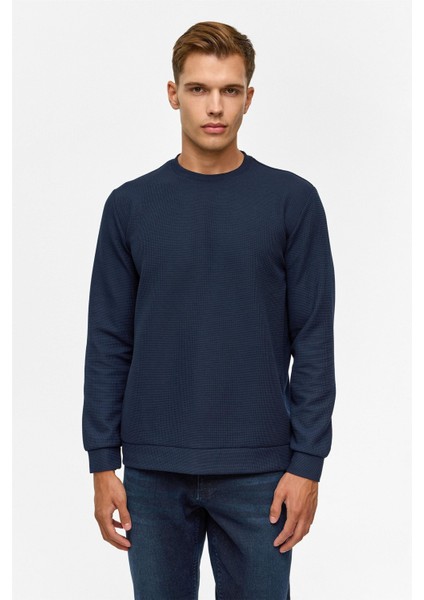 O Yaka Waffle Erkek Sweat SW2013700006 Lacivert fiyatları
