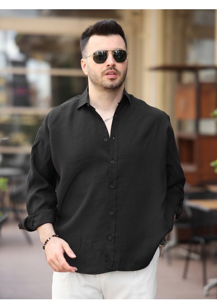 Oversize Oval Kesim Modal Gömlek