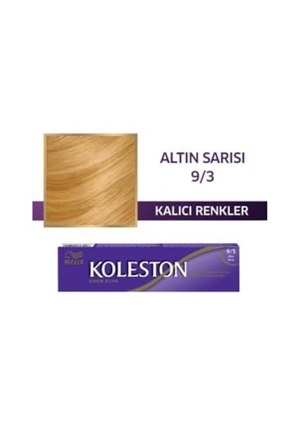 Wella Koleston Single Tüp Boya 9/3 Altın Sarısı
