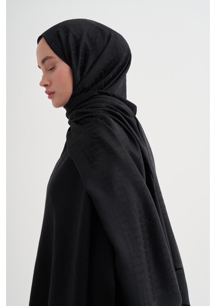 Luxe Desen Liora Pamuk Şal Siyah modelleri