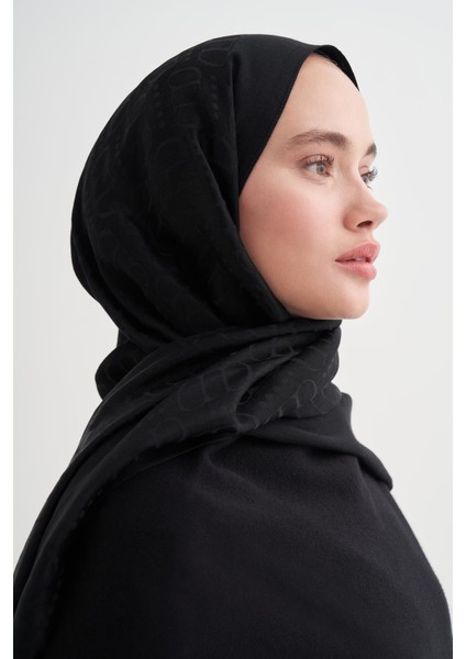 Luxe Desen Liora Pamuk Şal Siyah fırsatları