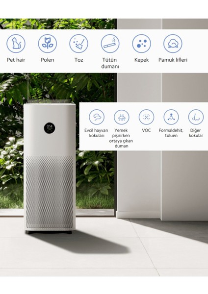 Akıllı Hava Temizleyici - 3 Katmanlı Hepa Filtre, 48 M² Alanetki ve Ultra Sessiz Çalışma -Temiz Hava