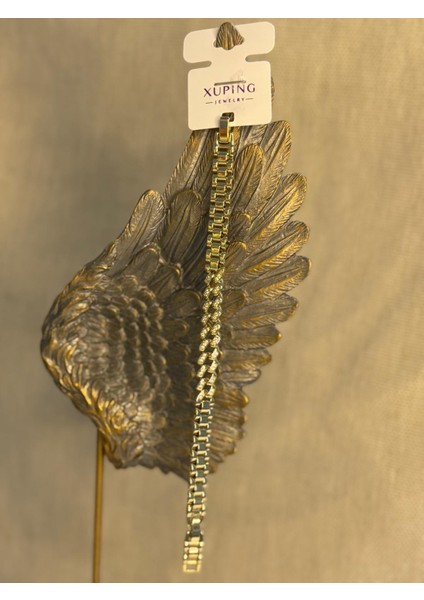 14 Ayar Altın Kaplama Renginde Sık Zincir Ara Taşlı Model fiyatları