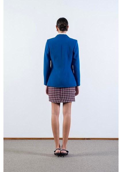 Corinta Mono Yaka Büyük Cepli Ceket Saks modelleri