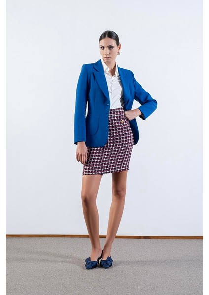 Corinta Mono Yaka Büyük Cepli Ceket Saks fırsatları