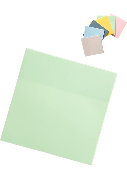 Şeffaf Renkli Yapışkan Post It Kare Not Kağıdı Karenot (Fıstık)