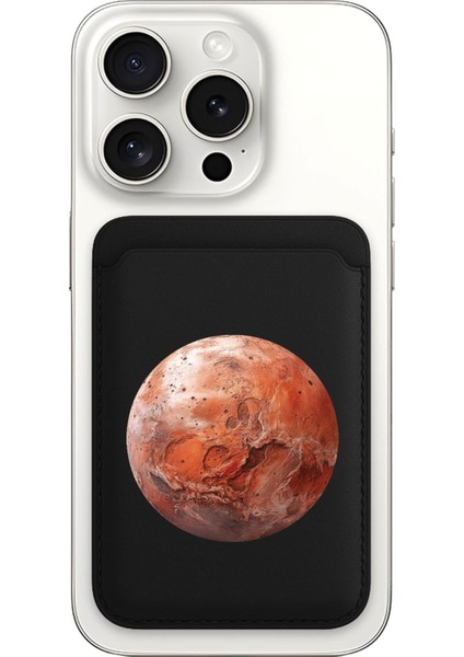 iPhone 11 12 13 14 15 16 17 Pro Max Plus Air Magsafe Mıknatıslı Siyah Kartlık Mars