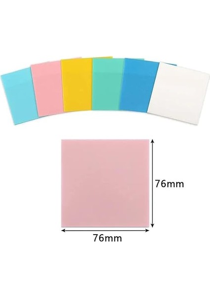 Şeffaf Renkli Yapışkan Post It Kare Not Kağıdı Karenot (Fıstık) indirimleri
