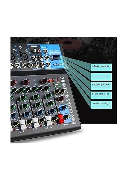 Kanalda Profesyonel Mikser, 100 Ila 240V Kanallarının 7 Kanallı Karıştırma Konsolu Mikseri (Ab Fişi) fiyatları