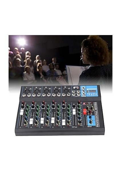 Kanalda Profesyonel Mikser, 100 Ila 240V Kanallarının 7 Kanallı Karıştırma Konsolu Mikseri (Ab Fişi) modelleri