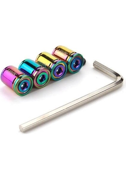 Gümüş Otomobil Araba Motosiklet 4'lü Sibop Kapak Seti (Renkli)