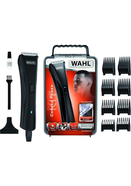 Wahl Hair & Beard Corded Clipper, Erkekler Için Saç Kesme Makinesi, Sakal Kesme Makinesi, Ev Için Saç Kesme Seti, Siyah modelleri