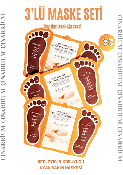 Ayak Maskesi 3’lü – Arındırır, Yeniler ve Doğal Parlaklık Kazandırır. fiyatları