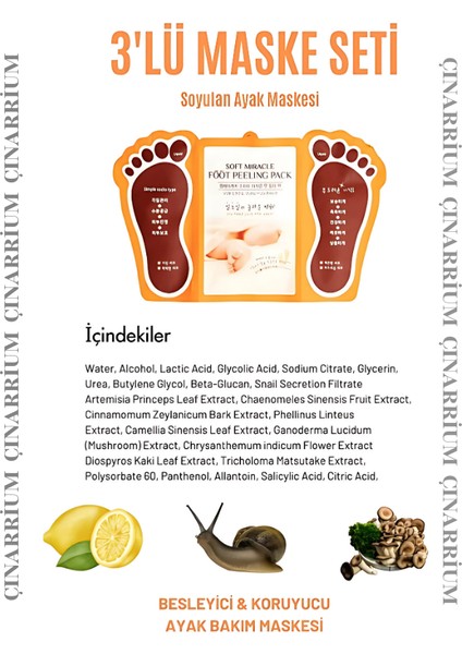 Ayak Maskesi 3’lü – Arındırır, Yeniler ve Doğal Parlaklık Kazandırır. modelleri