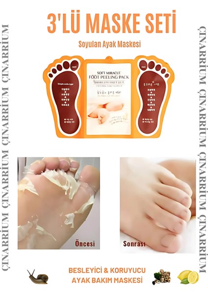Ayak Maskesi 3’lü – Arındırır, Yeniler ve Doğal Parlaklık Kazandırır. fırsatları