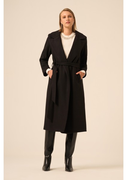 Bayan Kaşe Kaban Siyah 31251