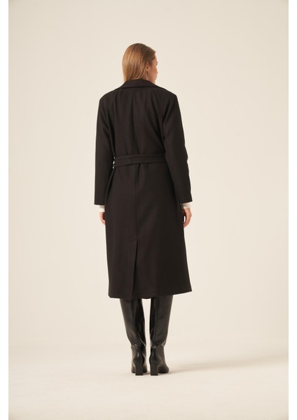 Bayan Kaşe Kaban Siyah 31251