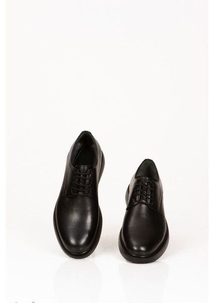 %100 Deri Balon Taban Erkek Klasik Ayakkab?, Ba?c?kl? Siyah Erkek Kundura,ortopedik Tabanl? Ayakkab?