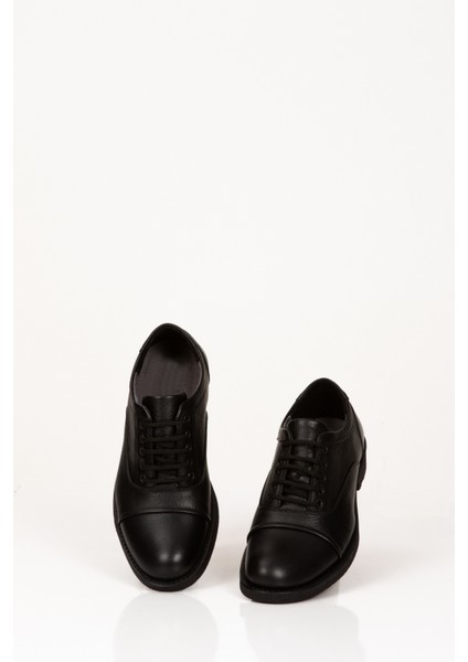 Ortopedik Tabanl? Siyah Deri Ayakkab? - Gün Boyu Rahatl?k,kusursuz Tarz ??kl?k Konfor Tek Modelde