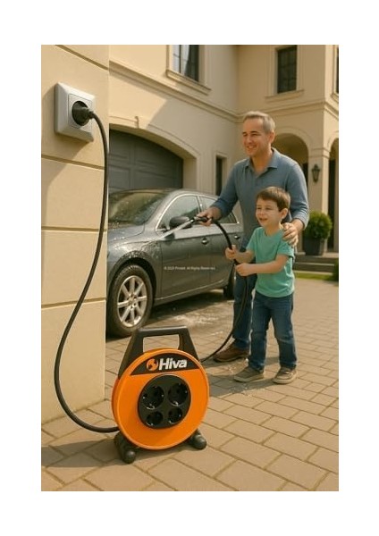 Makaralı Seyyar Kablo, 3x1,5 Mm², Dayanıklı Uzatma Kablosu, Dörtlü Prizli, Iç Mekan, Dış Mekan Kullanımına Uygun, Endüstriyel Tip, Taşınabilir Enerji Dağıtım Tamburu (5 M) fiyatları