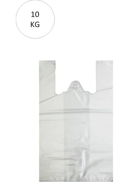 Litaetrend Beyaz Atlet Poşet Büyük Boy 32X57 cm Takriben 720 Adet 10 kg