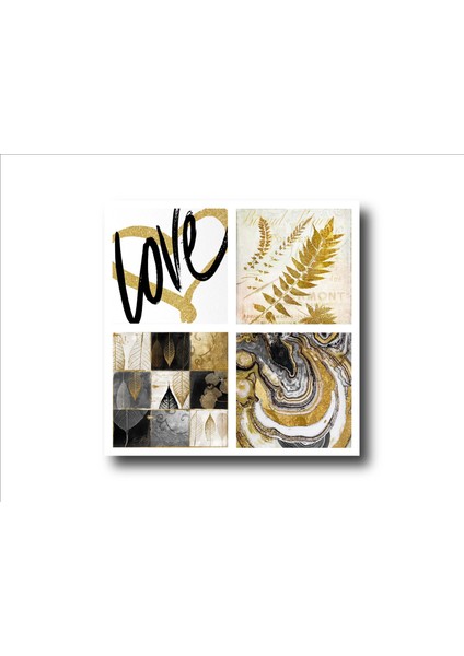 4 Parça Mdf 30X30 Tablo ST-4001