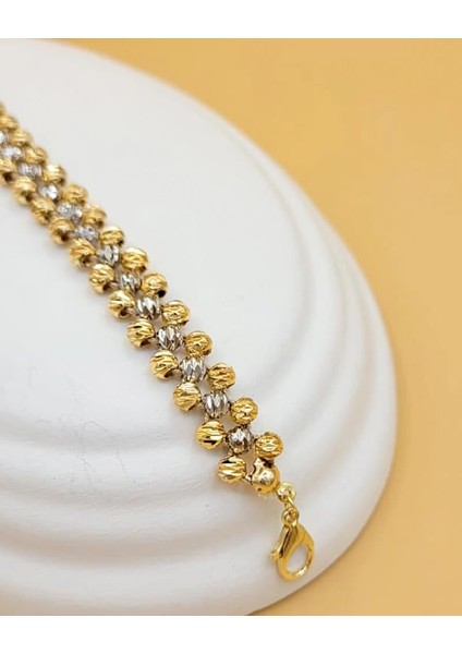 Gold Ağırlıklı Çift Renk Dorika Bileklik fiyatları