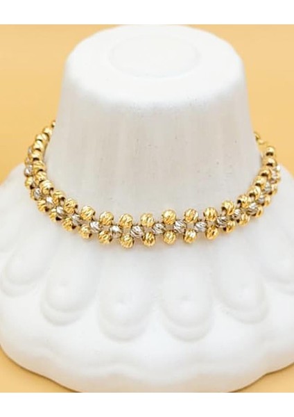 Gold Ağırlıklı Çift Renk Dorika Bileklik modelleri