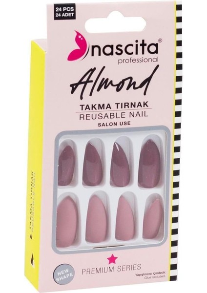 Nascita 24&apos;lü Almond Renkli Takma Tırnak - 151