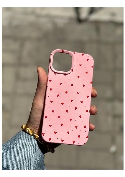 15 Ile Uyumlu Desen Tasarımlı Yüksek Kalite Lansman Içi Kadife Kılıf (Şeker Kırmızı Kalp) modelleri