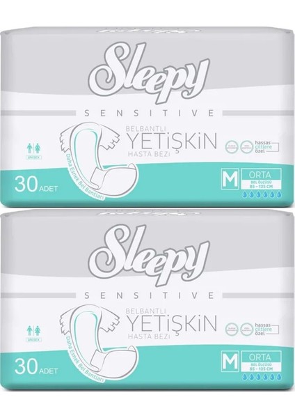 Yetişkin Hasta Bezi Bel Bantlı M - Orta - Medium 60 Adet (2pk*30)