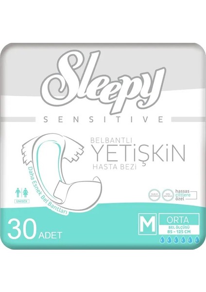 Yetişkin Hasta Bezi Bel Bantlı M - Orta - Medium 60 Adet (2pk*30) fiyatları
