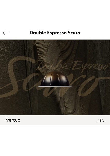 Double Espresso Scuro Vertuo Kapsül Kahve 10 Lu (Vertuo Makineler Için Uygundur)