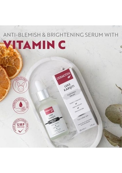 Dermoten Leke Karşıtı, Aydınlatıcı C Vitaminli Cilt Bakım Serumu 30 ml modelleri