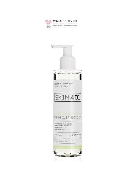 SKIN401 Kalendula Saf & Tazeleyici Cilt Temizleme Yağı 200 ml