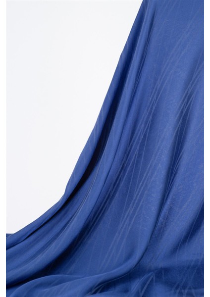 Simetrik Jakar Italyan Ipekli Şal Indigo