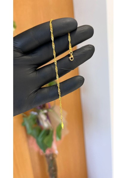 2,90 gr (Gram) Singapur Zincirli Kunye 22(916) Ayar Altın