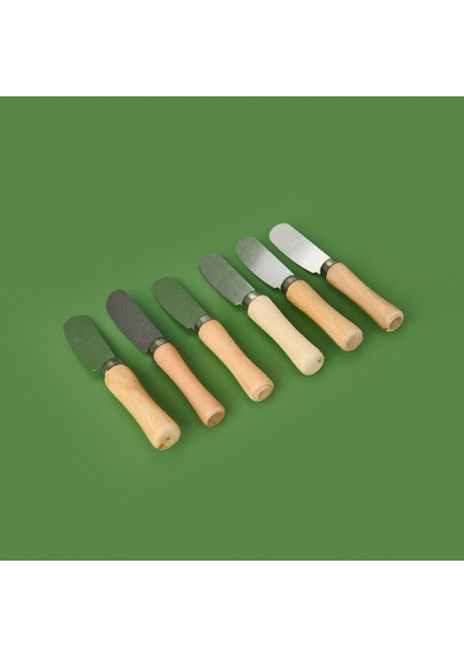 Star 6'lı Tereyağı Bıçağı - Gri / Açık Kahverengi - 11 cm modelleri