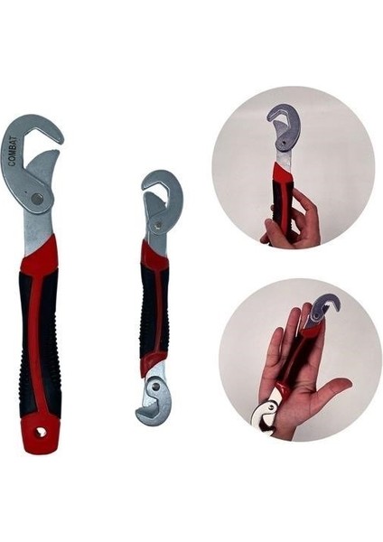 Buffer® Çok Fonksiyonlu Ergonomik Ayarlanabilir Büyük Küçük Akıllı Pense Anahtar 2li Set
