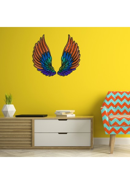 Epoksili Kişiye Özel Renkli Melek Kanadı Figürlü Tablo Dekoratif Duvar Dekorlu Gece Lambası fiyatları