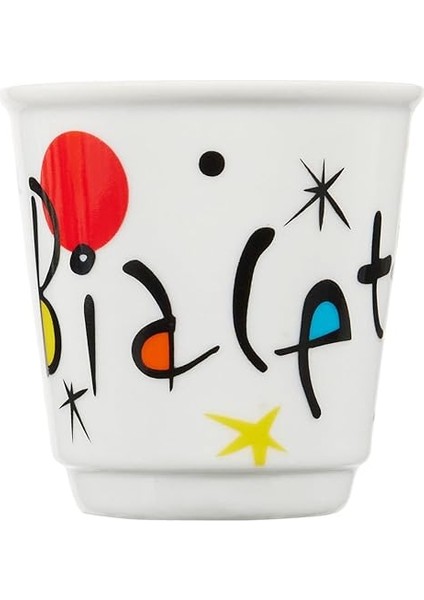 - 4'lü Moka Kahve Bardak Seti - Kulpsuz Kahve Shot Bardağı - Bicchierini - Karma Renk - Arte Desen Serisi - Porselen fiyatları